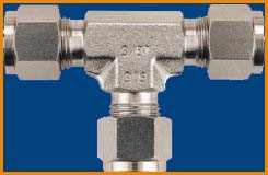 Stainless Steel SS 304 316 AISI Stamped Tees Twin Ferrule  